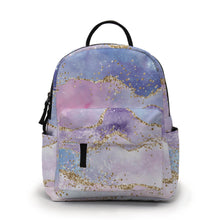 Load image into Gallery viewer, Mini Backpack - Purple Sparkle Waves