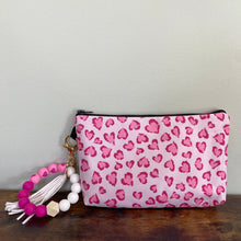 Load image into Gallery viewer, Pouch - Animal Print Pink Heart