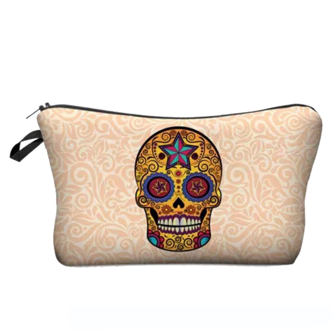Pouch - Tan Sugar Skull