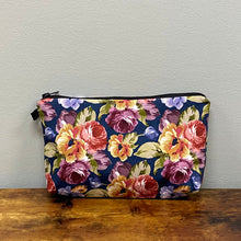 Load image into Gallery viewer, Pouch - Floral, Navy Roses
