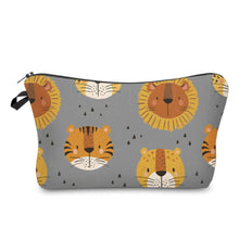Load image into Gallery viewer, Pouch - Animal Head on Grey
