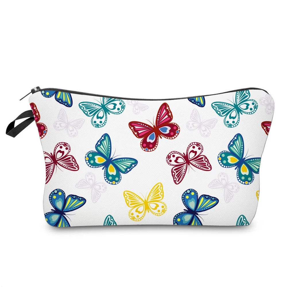 Pouch - Butterfly Bold Red Blue Yellow